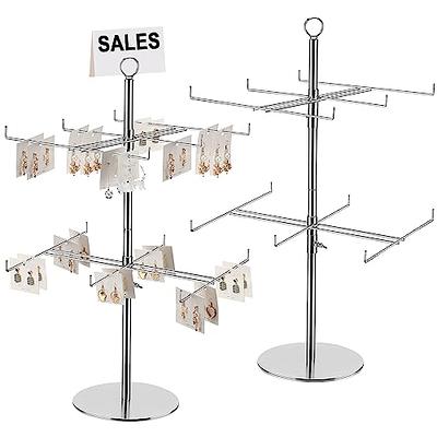  Edudif Retail Display Stand Store Display Rack Metal Spinning Display  Stand Rack with Wheels Keychain Display Rack with Hooks Jewelry Socking Display  Stand for Showroom, Retail Store (Black 5 Tiers) 