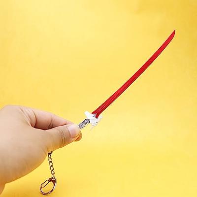 Simple polymer 4 Pcs Japanese Sword Keychains Small Pirate Knife