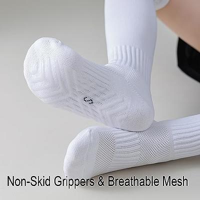  4 Pack Grip Socks Soccer Athletic Socks Youth Mens