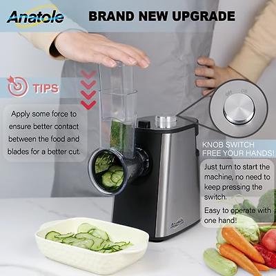 Anatole Electric Cheese Grater Shredder 250W Stainless Steel