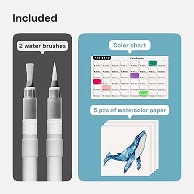 MAIKEDEPOT Watercolor Brush Pens, Artists Markers Assorted Colors Pens,  Water Brush Pens Watercolor Painting Markers with Online Video Tutorial for