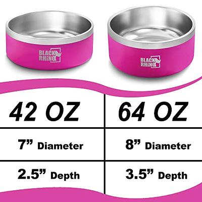 A.B Crew Stainless Steel Dog Bowl Set of 2, Non-Slip Rubber Base