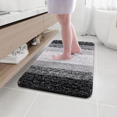 OLANLY Luxury Bathroom Rug Mat 24x16, Extra Soft and Absorbent Microfiber Bath  Rugs, Non-Slip Plush Shaggy Bath Carpet, Machine Wash Dry, Bath Mats for  Bathroom Floor, Tub and Shower, Black - Yahoo