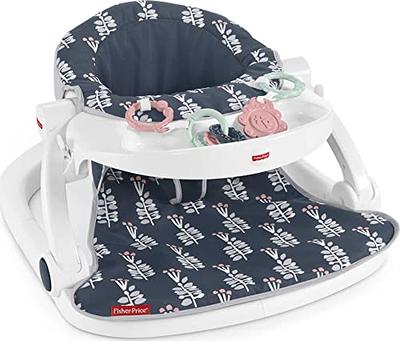 Fisher-Price Sit-Me-Up Floor Seat Portable Baby Chair with Clacker and  Teether Toys, Windmill 