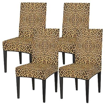  Dining Chair Slipcovers Set of 4, Stretch Chair Seat