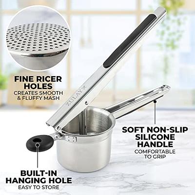 Zulay Efficient Large 15oz Potato Ricer - Ricer for Mashed Potatoes, Heavy  Duty Potato Ricer Stainless Steel, Ricer Kitchen Tool for Perfect Mashed  Potatoes - Just Right Every Time (Silver) - Yahoo Shopping