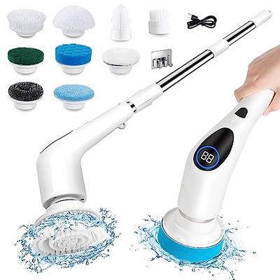 Electric Spin Scrubber, Cordless Shower Cleaning Brush with 9