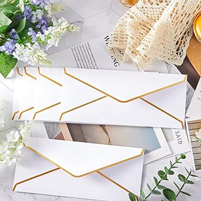 YINUOYOUJIA 50 Packs of A7 Envelopes for Invitation, White 5x7 Envelopes for Cards-Self Seal, Square Flap, Great for Wedding, Baby Shower, Mailing