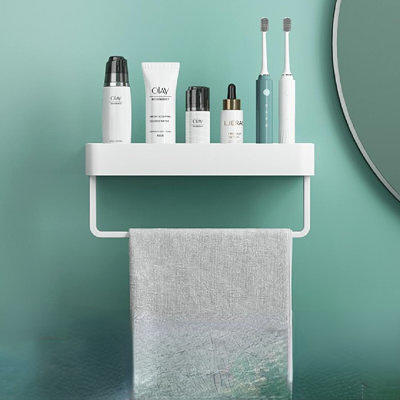 Bathroom Shelf Space Aluminum Towel Rack Toilet Bathroom Gargle Stand  Toilet Wall Hanging - Yahoo Shopping