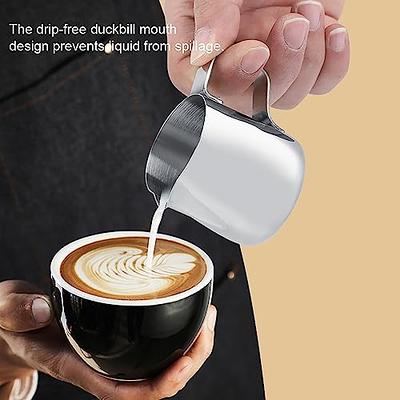 Milk Frothing Pitcher Stainless Steel Coffee Cappuccino Latte Art Barista  Steam Milk Jug Cup