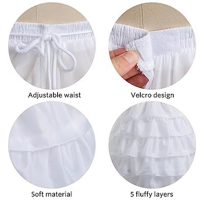 Women's Crinoline Petticoat 4 Hoop Skirt 5 Ruffles Layers Ball