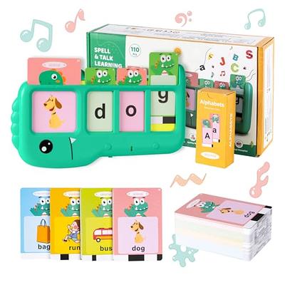 Learning Toys Birthday Gifts for 3-6 Years Old Boys 112 Words Audible Baby Flash Cards Speech Therapy Toys Autism Toys for Girls Easter Birthday Gifts