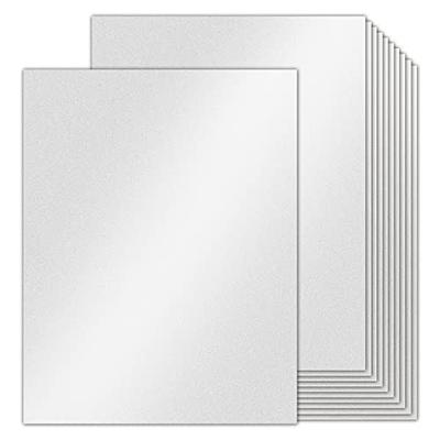 24 Sheets White Shimmer Cardstock 8.5 x 11 Metallic Paper, Goefun 80lb Card  Stock Printer Paper for Invitations, Certificates, Crafts, DIY Cards