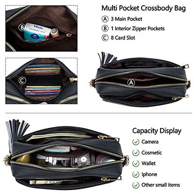 Roulens Small Crossbody Bag for Women,Cell Phone Purse Women's Shoulder Handbags Wallet Purse with Credit Card Slots