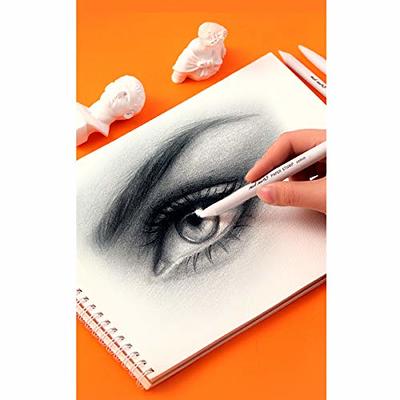 3Pcs Double Head White Pen Sketch Art Drawing Painting Eraser Correction  Pens