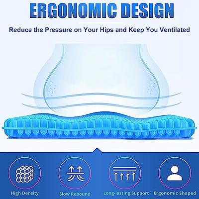  FOMI Premium All Gel Orthopedic Seat Cushion Pad for Car,  Office Chair, Wheelchair, or Home. Pressure Sore Relief. Ultimate Gel  Comfort, Prevents Sweaty Bottom, Durable, Portable : Health & Household