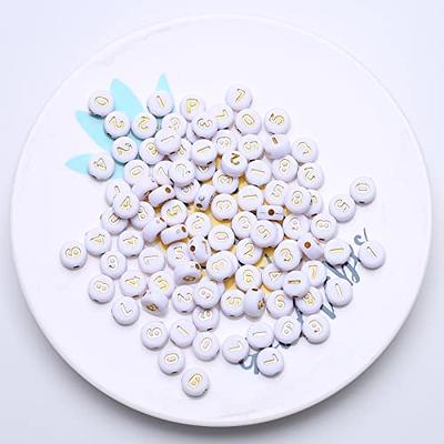  MIDELONG 300Pcs Letter Beads, 6x6mm Acrylic Cube Beads Alphabet  Beads Colorful Number Beads for Jewelry Making DIY Necklace Bracelet Key  Chains