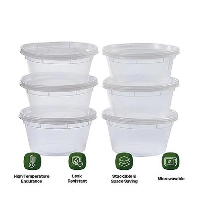 24-oz Asporto Microwavable To-Go Container - Clear Round Soup Container with for