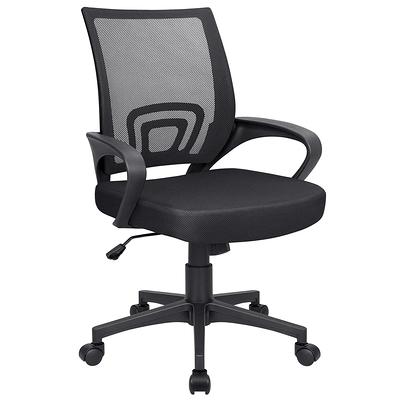 Boss Office Products Black Contemporary Ergonomic Adjustable Height Swivel  Upholstered Executive Chair in the Office Chairs department at