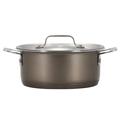 SLOTTET Tri-Ply Whole-Clad Stainless Steel Sauce Pan with Pour Spout ,2.5  Quart Small Multipurpose Pasta Pot with Strainer Glass Lid, Saucepan for  Cooking with Stay-cool Handle 