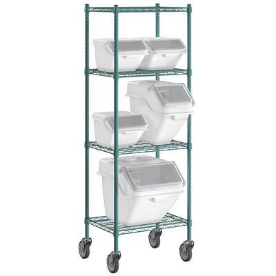 Baker's Mark 18 x 48 Ingredient Bin Epoxy Shelving Kit with 10 Clip-In Shelf  Bins