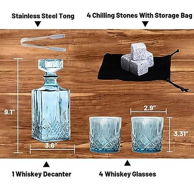 Whiskey Decanter Set Transparent Creative with 2 Glasses,Whiskey Glasses,  Whiskey Carafe for Wine,Scotch,Vodka,Gifts for Dad,Husband,Boyfriend