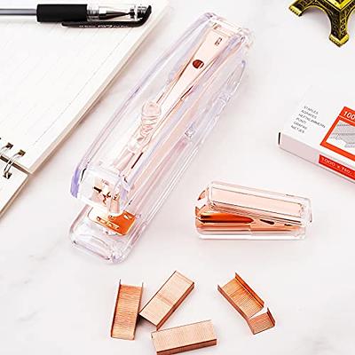 Jmkcoz Rose Gold Acrylic Desktop Stapler Staple Remover with 1000pcs  Rosegold Staples for Home School Office Stationery Desk Supplies Accessory  Kit - Yahoo Shopping