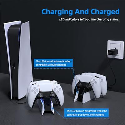 PS5 Controller Charger, PS5 Controller Charging Station Dock, Fast Dual  Charging for Dualsense, Playstation 5 Controller with Wireless Controller