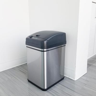 Glad 13g Stainless Steel Sensor Trash Can With Clorox Odor