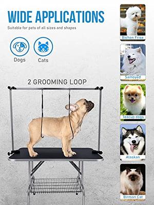 Unovivy unovivy dog/pet grooming table foldable height adjustable