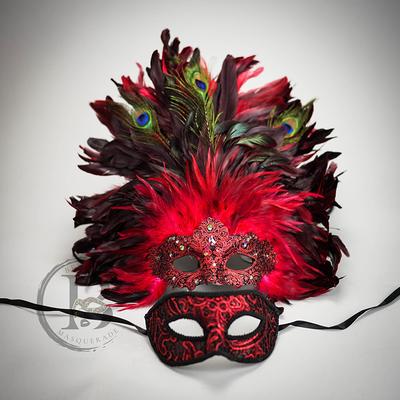 Black Metal Masquerade Mask for Women Halloween Costume Feather Party Masks  Feathers Venetian Mardi Gras Burlesque Mask - Yahoo Shopping