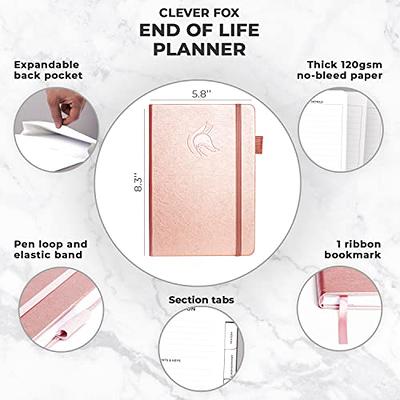 Clever Fox End of Life Planner – Guided Final Arrangements Organizer  Notebook for Instructions, Beneficiary Info, Will Preparation, Last Wishes  & Funeral Planning – Hardcover, A5 Size (Rose Gold) - Yahoo Shopping