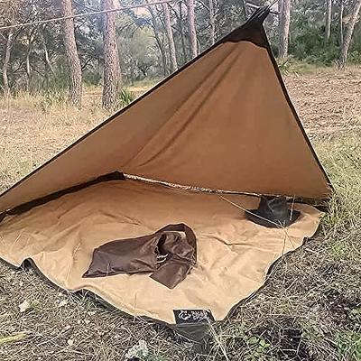 Bushcraft Spain Waterproof Oilskin Canvas Floor with Wool Lining 6'6'' x  4'8''- Ground Sheet with Wool Lining for Bushcraft and Camping- Oilskin  Brown