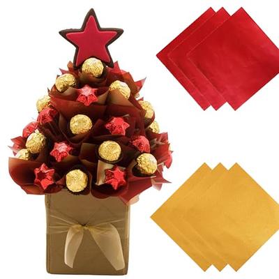 100 Pack Gold Foil Sheets for Chocolate, Candy Bar Wrappers for Caramel and  Sweets (6 x 7.5 In)