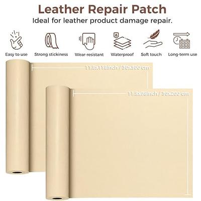 9 Colors Leather Repair Patch, Self-Adhesive Leather Repair Patch for  Sofas, Car Seats, Handbags,Furniture, Drivers Seat, Beige, (8x 12) 