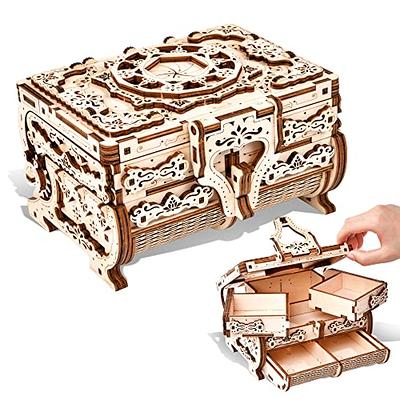 ROKR 3D Wooden Puzzles for Adults Mechanical Models Kits to Build (Heavy Truck)