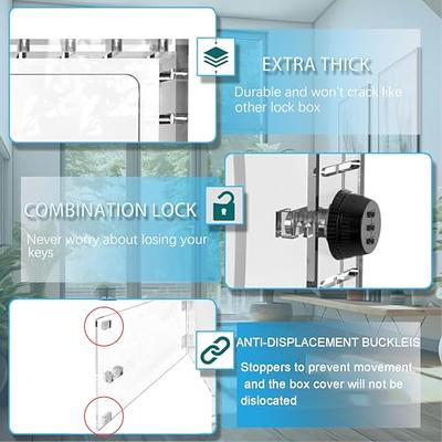 Universal Thermostat Guard Clear with Changeable Code Combination Lock 