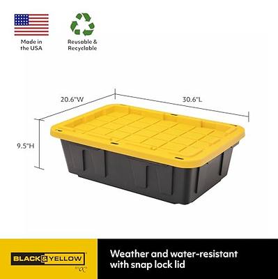 CX BLACK & YELLOW®, 15-Gallon Heavy Duty Tough Storage Container