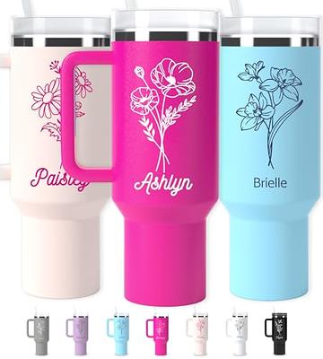 Personalized Tumbler with Handle, 40 oz Insulated Water Bottle