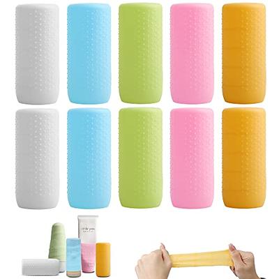 TRANOMOS 8 Pack Silicone Bottle Covers, Travel Essentials for Women Men,  Travel Size Toiletries, Cruise Ship Essentials, Accessories Luggage, Travel