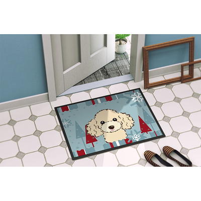 Snow Time Snowman Winter Doormat Indoor Outdoor 18 x 30