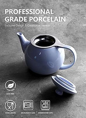 Saki Large Porcelain Teapot, 48 Ounce - Black