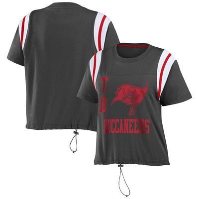 Tampa Bay Buccaneers New Era Women's Raglan Lace-Up T-Shirt