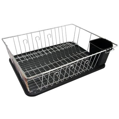 Home Basics Chrome Plated Steel Dish Rack With Tray : Target