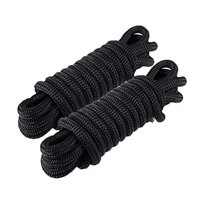 Dock Lines, 5/8x 25', Black Nylon Double Braided with 16 Eyelet, 4-p