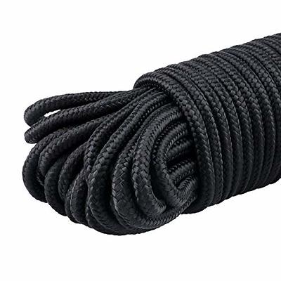jijAcraft Nylon Rope,100 Feet Black Nylon Rope,1/4 Inch Solid Braided Rope  Thick Strong Nylon Rope for Multi-Purpose Tie  Down,Clothesline,Gardening,Craft Projects - Yahoo Shopping