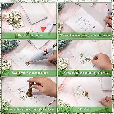 100 Pcs Pre Folded Vellum Jackets for 5 x 7 Invitations Transparent Vellum  Paper 5 x 7 Invitations Greenery Printed Vellum Paper Wraps for Wedding  Baby Shower Birthday Clear Eucalyptus Vellum Paper