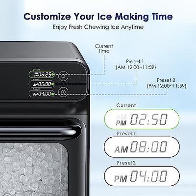 Oraimo Nugget Ice Maker, Ice Makers Countertop, 26 Lbs/Day Tooth-Friendly  Chewable Ice with Self-Cleaning, Auto Water Refill, Sonic Pebble Ice Machine