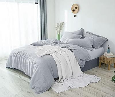 HYPREST Linen Duvet Cover King Size, 100% French Flax Linen Bedding Duvet  Covers Soft Breathable Cooling Farmhouse Style with Zipper