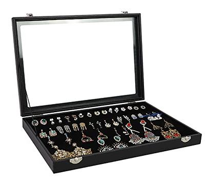 Cq acrylic Jewelry Organizer With 5 Drawers,Earring Storage Box